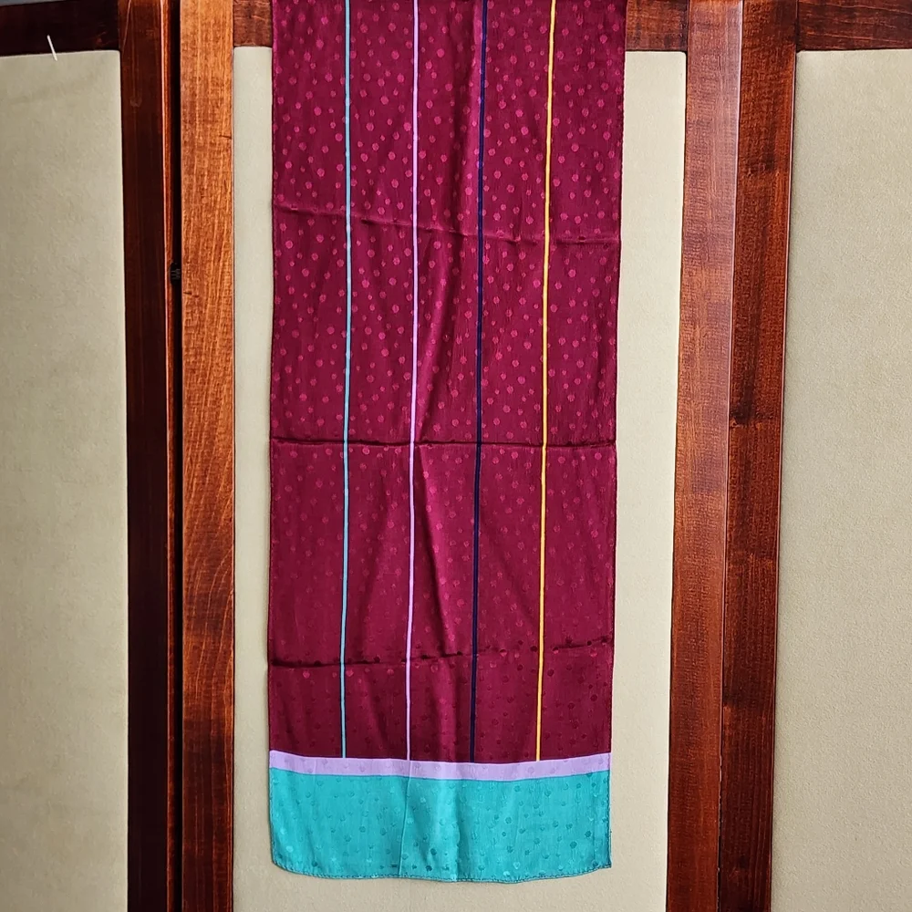 Alfred Sung Rectangular Silk Scarf